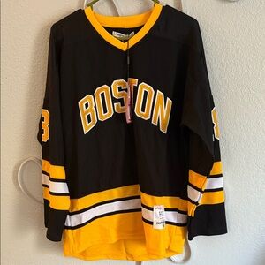 Boston Black and Yellow Hockey Jersey
